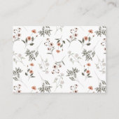 Verzoek om Baby shower van wilde bloemen Informatiekaartje (Achterkant)