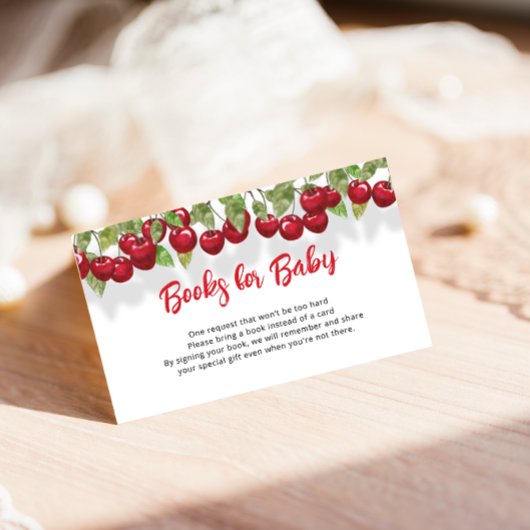 Verzoek om Baby shower van Zoete Cherry Informatiekaartje
