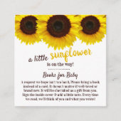 Verzoek om Baby shower van zonnebloempitten Informatiekaartje (Voorkant)