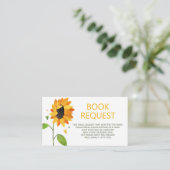 Verzoek om Baby shower van zonnebloempitten Informatiekaartje (Staand voorkant)