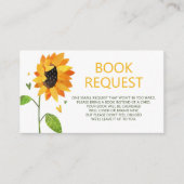 Verzoek om Baby shower van zonnebloempitten Informatiekaartje (Voorkant)
