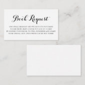 Verzoek om Baby shower voor zwarte moderne kalligr Informatiekaartje (Voorkant / Achterkant)