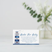 Verzoek om Baby shower waterverf vuurtoren Informatiekaartje (Staand voorkant)