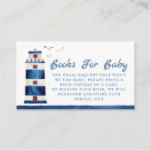 Verzoek om Baby shower waterverf vuurtoren Informatiekaartje (Voorkant)