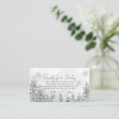 Verzoek om Baby shower winterbosboek Informatiekaartje (Staand voorkant)