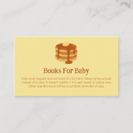 Verzoek om babyboek bij brunch-thema baby shower informatiekaartje