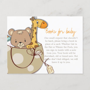 Verzoek om babyboek in te voegen voor babyshower uitnodiging briefkaart