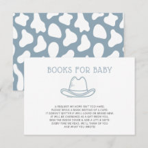 Verzoek om babyboek voor Little Cowboy Boy Baby Sh