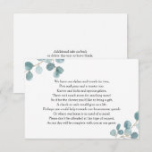 Verzoek om betaling Eucalyptus Enclosure Kaart (Voorkant / Achterkant)