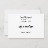 Verzoek om bruidsmeisje te zijn Wil je modern Kaart (Achterkant)