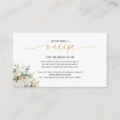 Verzoek om bruiloft-recept voor 'Fall In Love' bru Informatiekaartje (Voorkant)