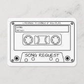 Verzoek om bruiloftslied op oude cassetteband informatiekaartje (Voorkant)
