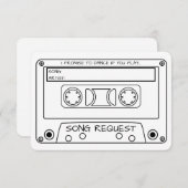 Verzoek om bruiloftslied op oude cassetteband informatiekaartje (Voorkant / Achterkant)