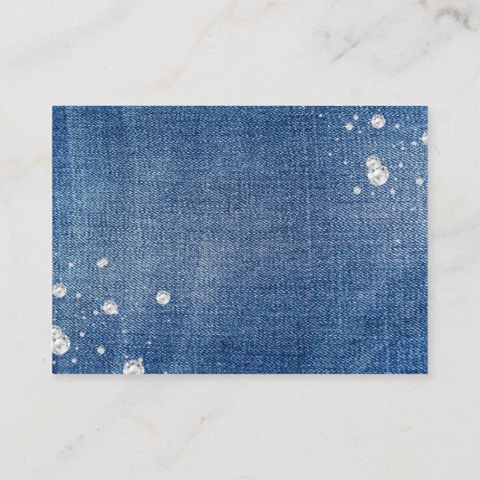 Verzoek om Denim en Diamonds Book Informatiekaartje (Achterkant)
