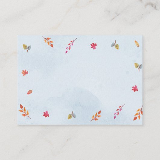 Verzoek om een Baby shower met kleine pompoenen Informatiekaartje (Achterkant)