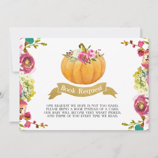 Verzoek om een boekje met kleine pompoenen kaart (Voorkant)
