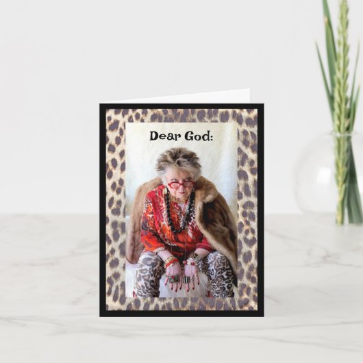 Verzoek om een 'lil chat met God over volgend jaar Kaart (Voorkant)