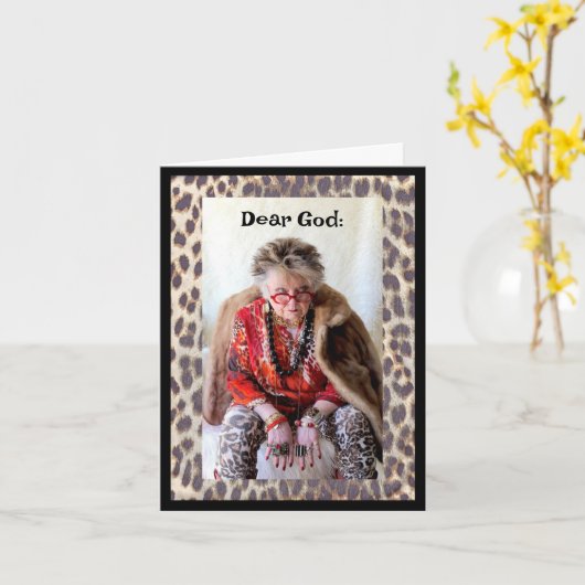 Verzoek om een 'lil chat met God over volgend jaar Kaart (Gele Bloem)