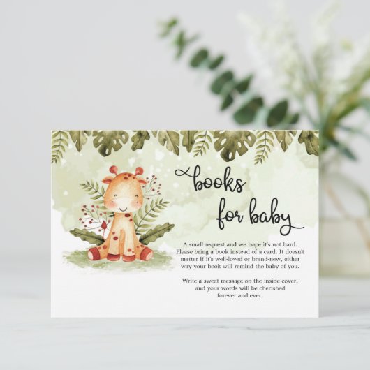 Verzoek om een oerwoud met veilig informatiekaartje (Staand voorkant)