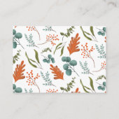 Verzoek om herfstblauwe pompoen babyshowerboek informatiekaartje (Achterkant)