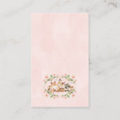 Verzoek om het Baby shower Boek Floral Lijst Woodl Visitekaartje (Achterkant)