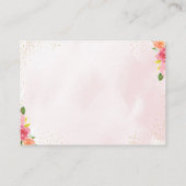 Verzoek om het Baby shower Tea Party Pink Gold Informatiekaartje (Achterkant)