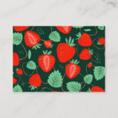 Verzoek om het Baby shower van aardbeienboekje Informatiekaartje (Achterkant)