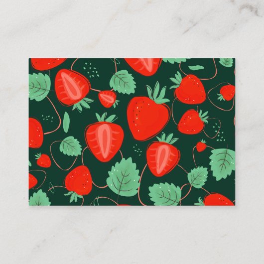 Verzoek om het Baby shower van aardbeienboekje Informatiekaartje (Achterkant)