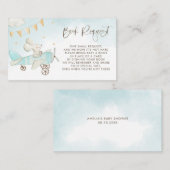 Verzoek om het Baby shower van een vlieghandboek m Informatiekaartje (Voorkant / Achterkant)