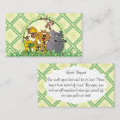 Verzoek om het Baby shower van het Safari Oerwoud  Informatiekaartje (Voorkant / Achterkant)