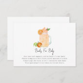 Verzoek om het Baby shower van Little Cutie Smooth Informatiekaartje (Voorkant / Achterkant)