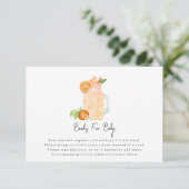 Verzoek om het Baby shower van Little Cutie Smooth Informatiekaartje (Staand voorkant)