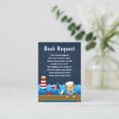 Verzoek om het boek Nautical Boy Monkey Red en Nav Informatiekaartje (Staand voorkant)