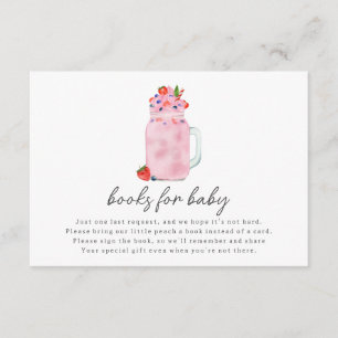 Verzoek om het handboek Berry Smoothie Baby shower Informatiekaartje