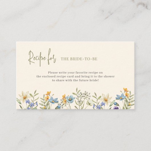 Verzoek om het recept voor vrijgezellenfeest van w informatiekaartje (Voorkant)