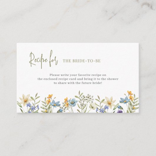 Verzoek om het recept voor vrijgezellenfeest van w informatiekaartje (Voorkant)