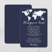 Verzoek om huwelijksreis fonds bruiloft bewerkbare informatiekaartje (Voorkant / Achterkant)