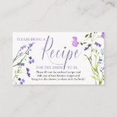 Verzoek om Kaart van Bride Paarse wilde bloem (Voorkant)