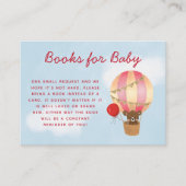 Verzoek om meisjesboek voor babyborrel met hete lu informatiekaartje (Voorkant)