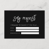 Verzoek om moderne zwarte bruiloft Song Informatiekaartje (Voorkant)