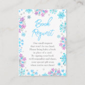 Verzoek om Paarse en blauwe sneeuwvlokken Informatiekaartje (Voorkant)