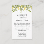 Verzoek om recept van Lemon en Greenery Informatiekaartje (Voorkant)