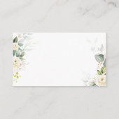 Verzoek om recept voor bruidsdiner met groene witt informatiekaartje (Achterkant)