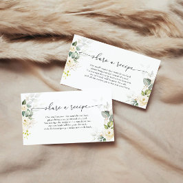 Verzoek om recept voor bruidsmeisjeshower met groe informatiekaartje