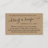 Verzoek om recept voor uitnodiging voor koppelfees informatiekaartje (Voorkant)