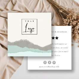 Verzoek om Review van het gebergte van de Logo Pas Vierkante Visitekaartje