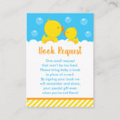 Verzoek om Rubber Ducky Yellow en Blue Book Informatiekaartje (Voorkant)