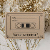 Verzoek om rustic huwelijkslied cassette kraft RSV RSVP Kaartje