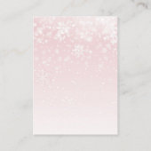Verzoek om urnsnowflake roze Baby shower Informatiekaartje (Achterkant)