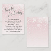 Verzoek om urnsnowflake roze Baby shower Informatiekaartje (Voorkant / Achterkant)